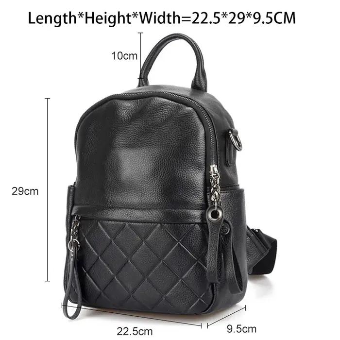 Zency – sac à dos en cuir véritable pour femmes, sac à dos blanc pur, sacs de voyage décontractés, c