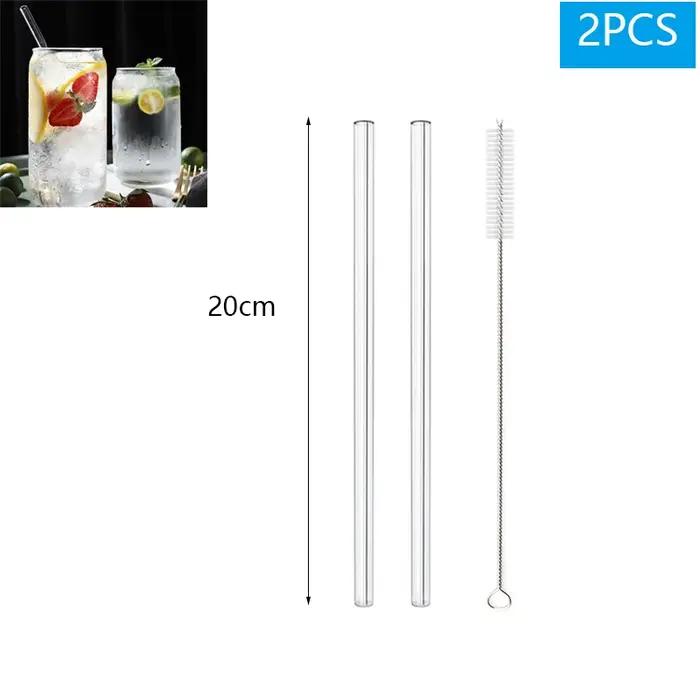 Pailles en verre écologiques réutilisables