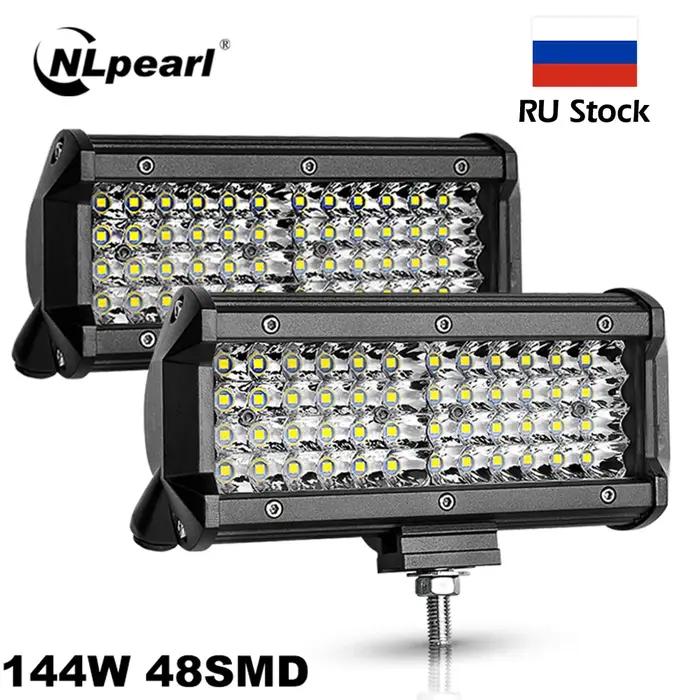 Nlpearl 4 "7" 72W 144W LED antibrouillard pour voiture SUV camion 4x4 ATV projecteur faisceau d'inon