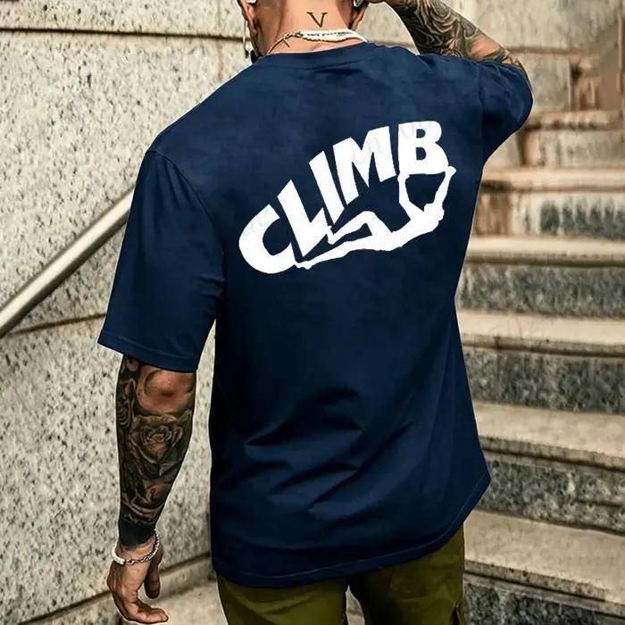 T-shirt de design pour l'escalade en modal, décontracté, respirant, adapté aux quatre saisons, pour grimpeurs homme, cadeau parfait pour les amateurs de montagne