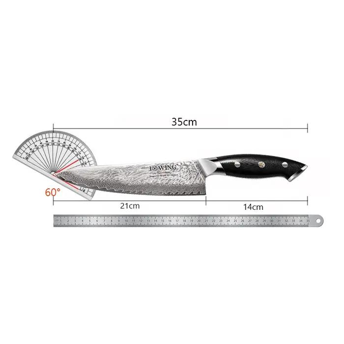 Couteau de cuisine en acier inoxydable de haute qualité, couteau de Chef damas, accessoires de cuisi
