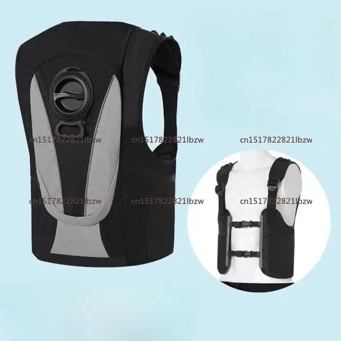 Gilet de refroidissement à circulation d'eau métal couleur café pour hommes et femmes occasions estivales journée plage jardin camping