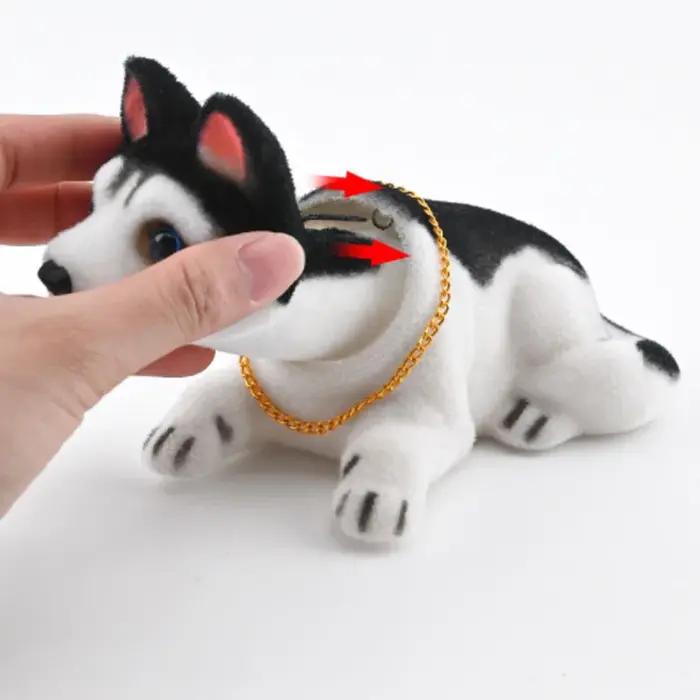 Ornements de voiture poupée Husky Beagle St Bernard berger secouer la tête chien canard décoration Auto intérieur accessoires mignon cadeaux créatifs