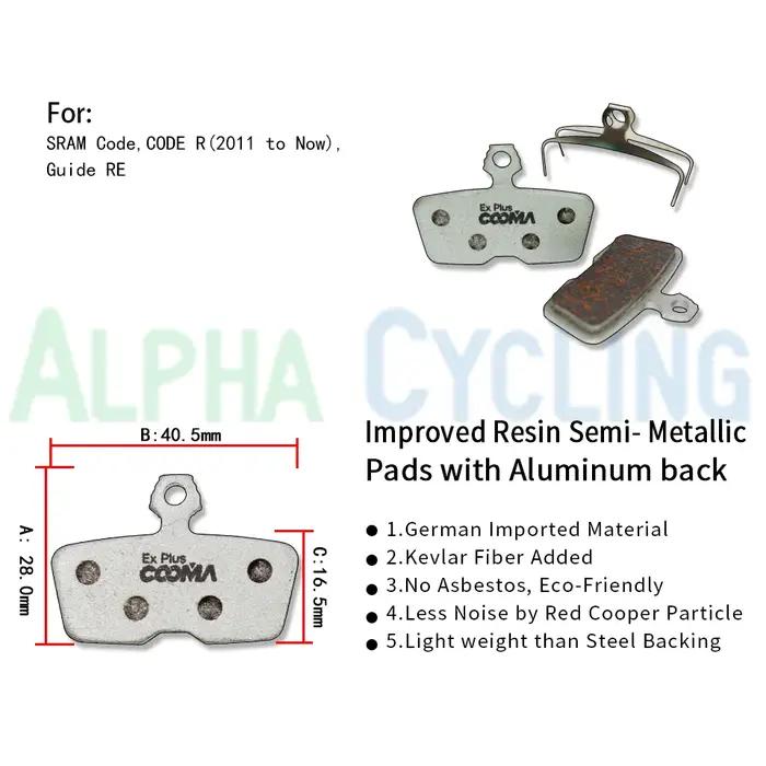 4 paires de plaquettes de frein à disque de vélo Ex Plus pour AVID SRAM DB8 Code 2011 + Code R Guide