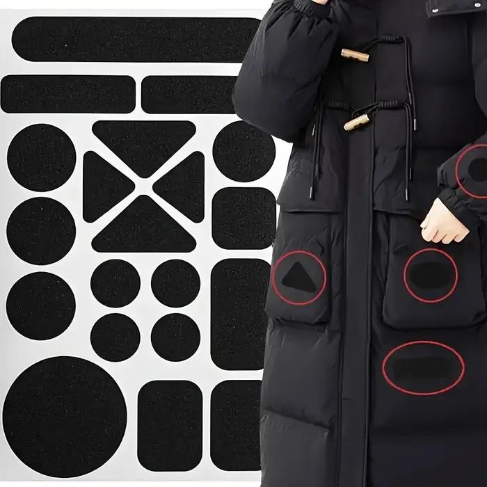 Patchs de réparation auto-adhésifs noirs assortis pour doudounes et vêtements durables pour hommes et femmes occasions spéciales