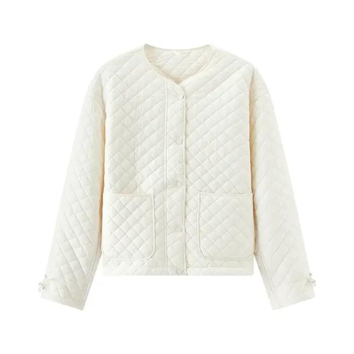 Semir manteaux femmes rembourré texturé diamant couche intérieure ample décontracté 2025 hiver cordon léger coton vestes