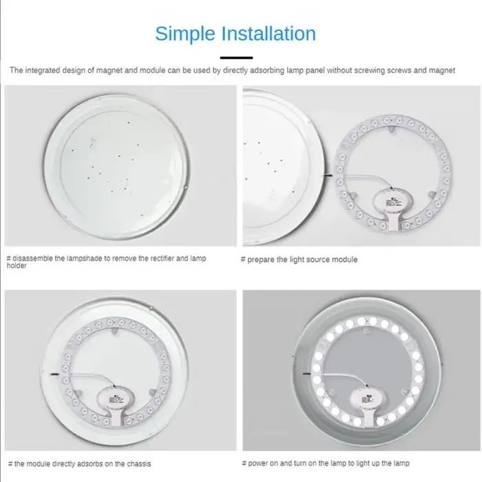 LED anneau panneau cercle lumière 12W 18W 24W 36W 72W blanc froid AC220V-240V LED rond plafond conse
