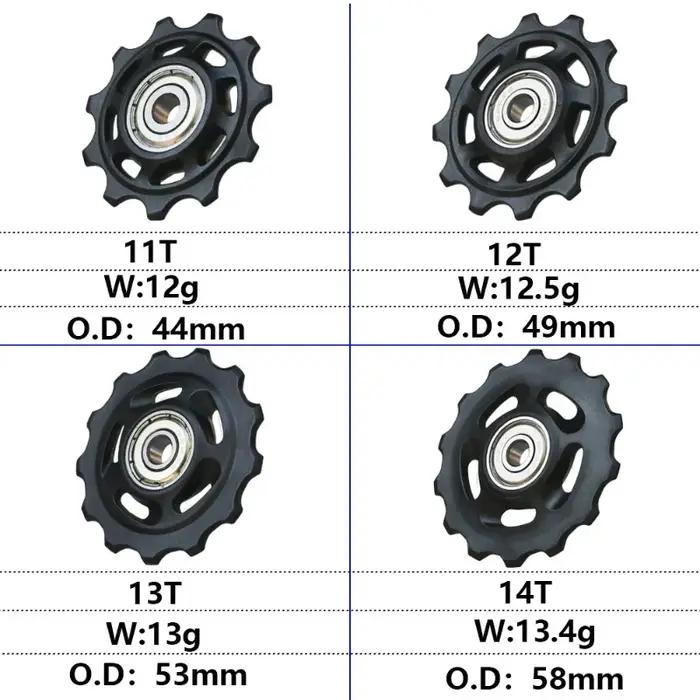 Roulement 11T 12T 13T 14T, roue de guidage arrière de vélo vtt, Jockey, dérailleur arrière, poulie,