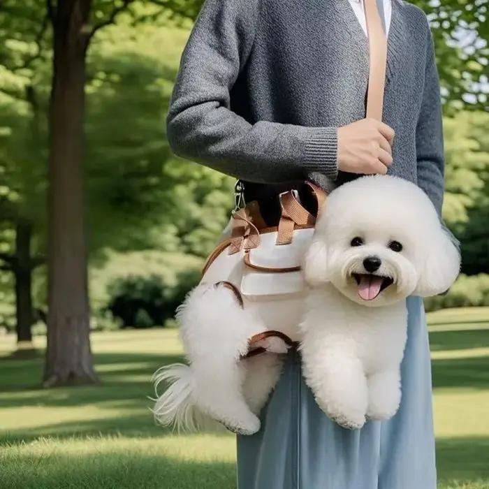 Sac à bandoulière simple pour chiens de petite et moyenne taille, porte-animaux multifonctionnel pour la marche