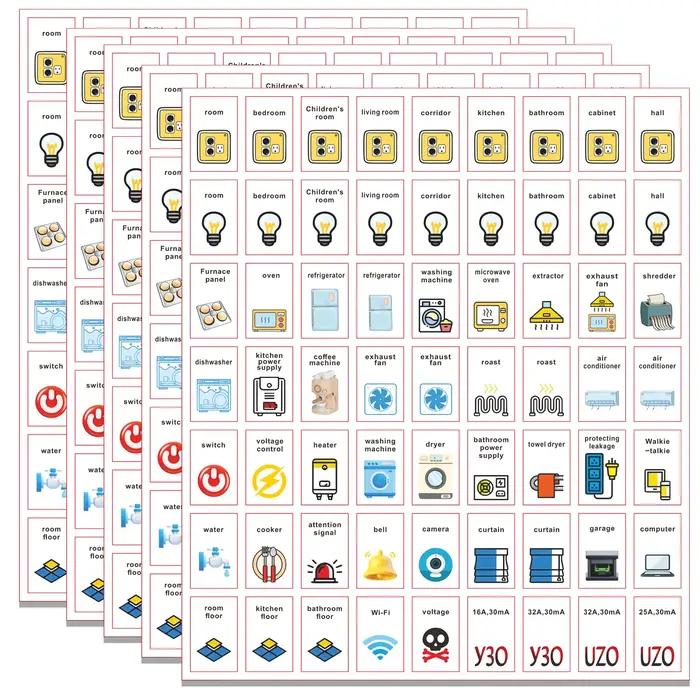 Étiquettes autocollantes pour panneaux de compteur électrique