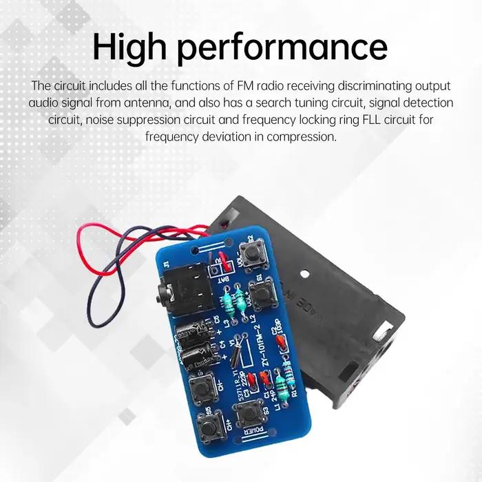 Kit de bricolage radio FM sans fil 76-108Mhz pour passionnés d'électronique et amateurs de DIY occasions spéciales