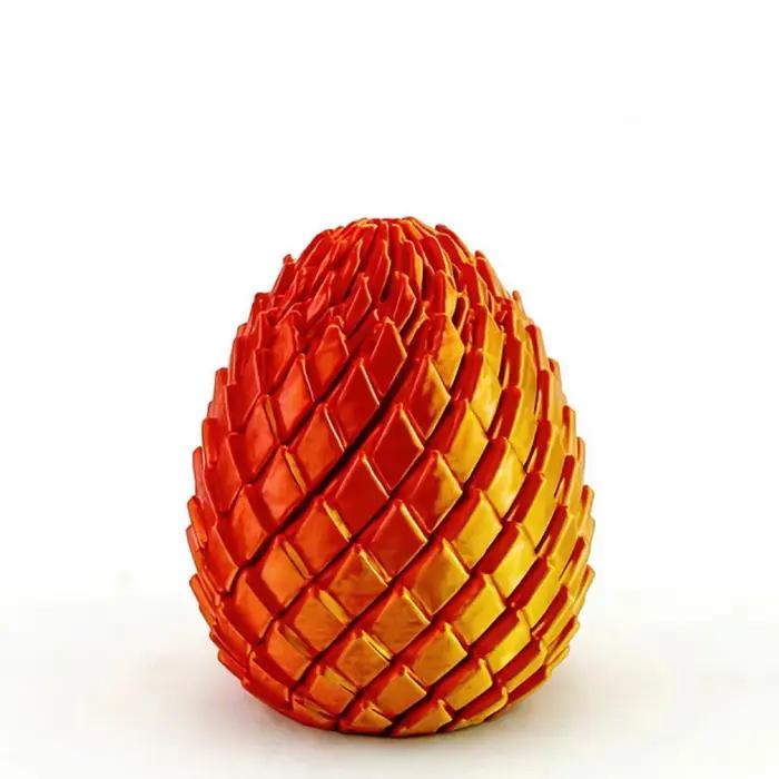 Modèle d'oeuf de dragon imprimé en 3D anti-stress décoratif pour bureau occasion spéciale création imaginative