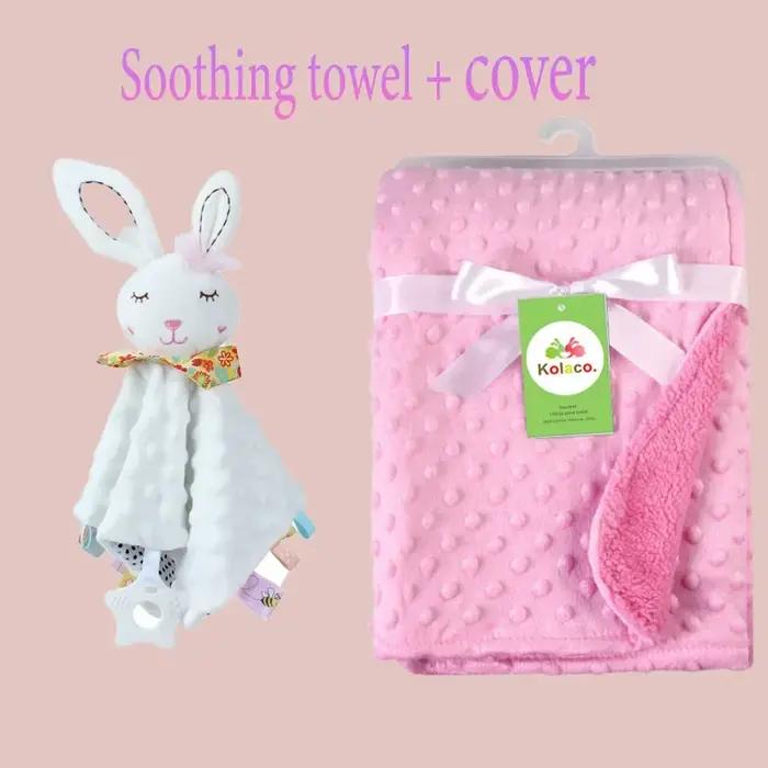 Couverture de bébé en peluche douce personnalisée avec nom