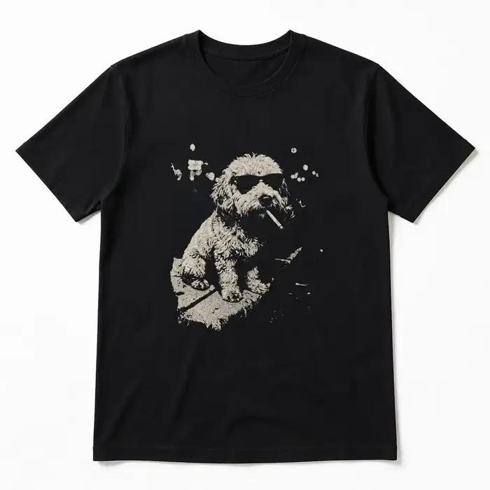 T-shirts décontractés pour chien amusant avec motif