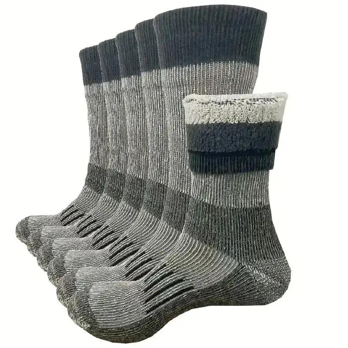 Chaussettes randonnée laine 3 paires chaudes respirantes pour chasse hiver bottes armée verte