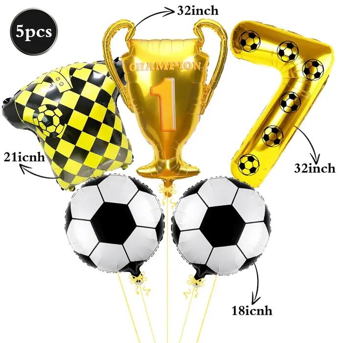 Ballons de Football trophée de championnat maillot ballon 32 pouces chiffres dorés bricolage numéro