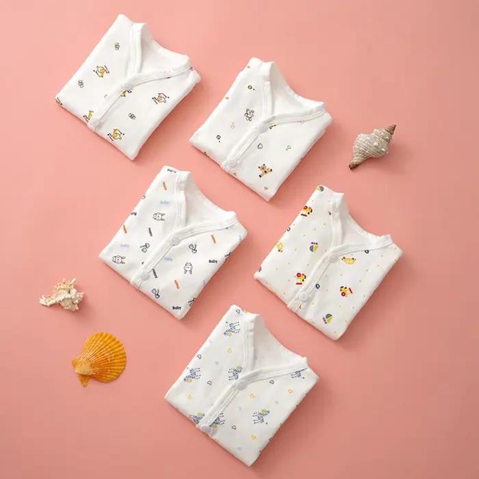 Vêtements pour bébés de 0 à 3 mois, sous-vêtements de maison pour nouveau-né, dessin animé, boutons