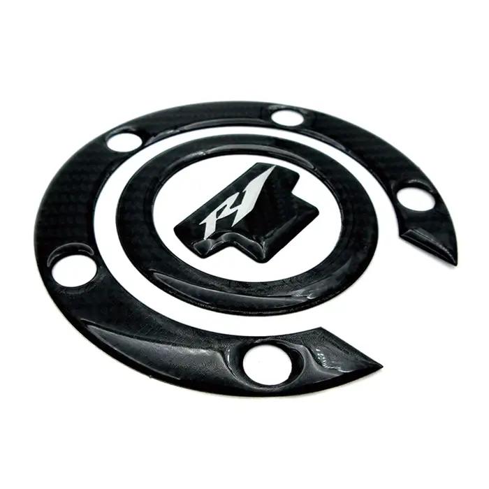 Autocollants de protection pour capuchon de réservoir de moto, en Fiber de carbone, pour Yamaha YZF