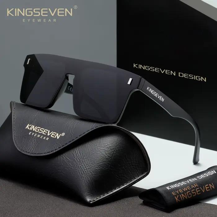 KINGSEVEN Lunettes de soleil pour hommes et femmes, anti-éblouissement, polarisées, UV400, lunettes