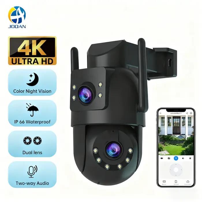 Caméra surveillance extérieure Jooah 4K 8MP - Double objectif 5G WiFi vision nocturne couleur - Sécurité maison