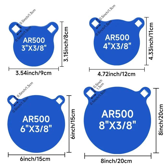 Cible de tir suspendue en acier haute résistance AR500