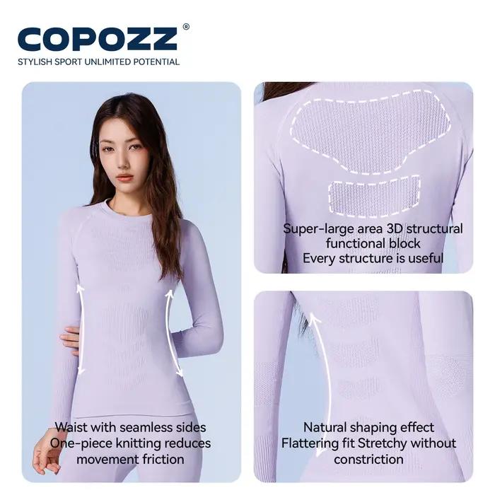 Ensemble de sous-vêtements de ski COPOZZ à séchage rapide pour hommes et femmes en polyester résistant aux conditions hivernales occasions spéciales