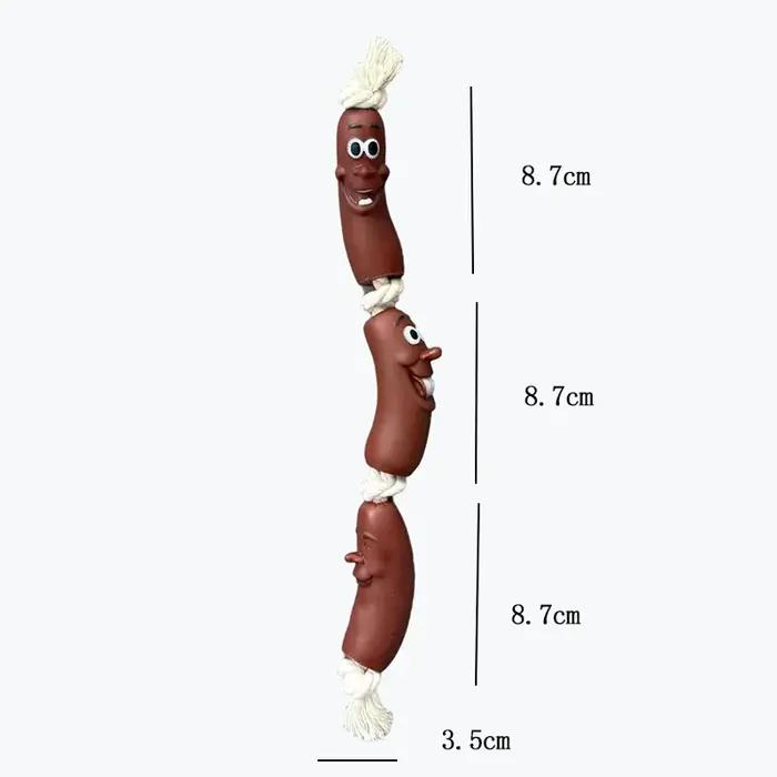 Jouet de saucisse pour chien-jouet drôle de remorqueur de guerre