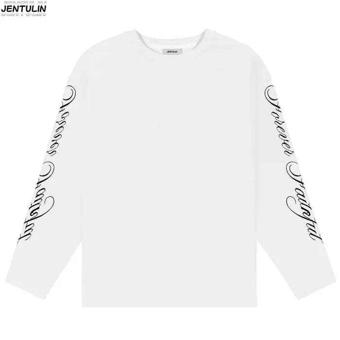 T-shirt manches longues pour hommes et femmes, vêtements de haute qualité, lettres imprimées graphiq
