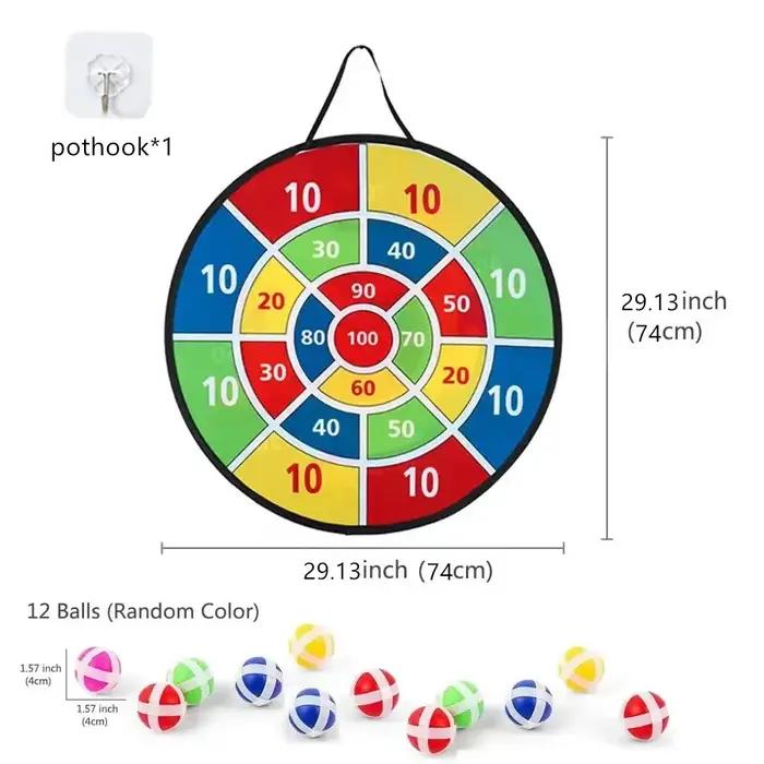 Jeu de fléchettes éducatif pour enfants avec balle collante tissu robuste pour apprendre en jouant à la maison ou en plein air occasionnellement