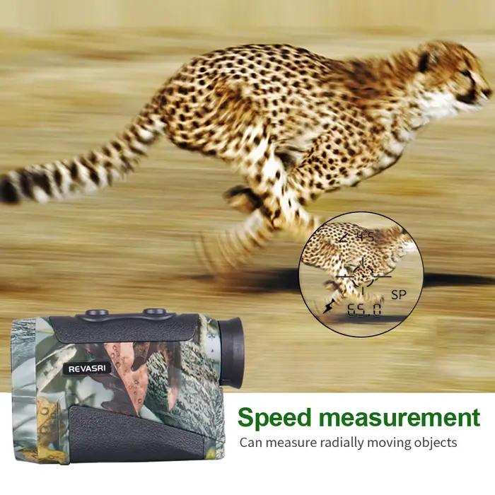Télémètre laser de chasse REVASRI avec télescope à grossissement 8X, mesure de distance/angle/vitesse/scan, avec batterie CR