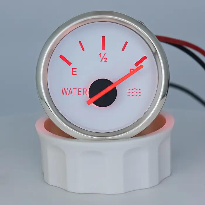 Capteur de flotteur d'eau 0-190Ohm + jauge de niveau d'eau couleur rouge LED 52mm indicateur de rése