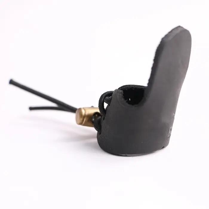 Protège-pouce réglable pour chasse et tir à l'arc en imitation cuir de vachette confortable pour homme et femme occaions de plein air