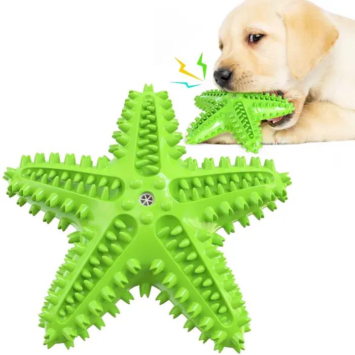 Jouet sonore étoile de mer pour chien, brosse à dents amusante, jouet pour animaux de compagnie, nou