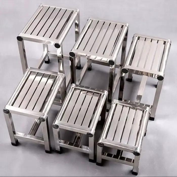 Tabouret épais en acier inoxydable, Tabouret de cueillette de légumes, tabourets bas imperméables en