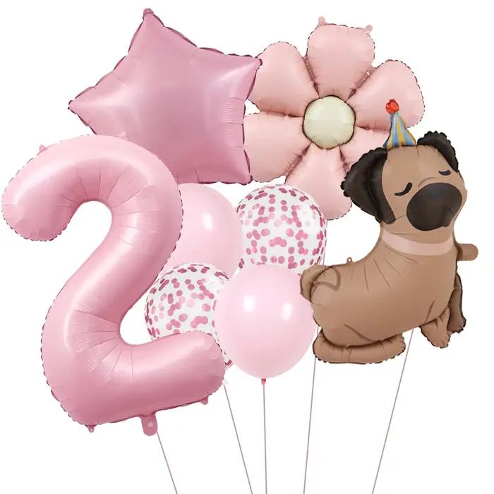 1 ensemble de décoration de ballons d'anniversaire sur le thème de chien