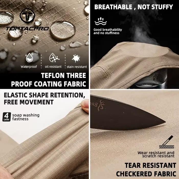Pantalon tactique chasse TOPTACPRO triple protection respirant résistant déchirure cadeau boîte