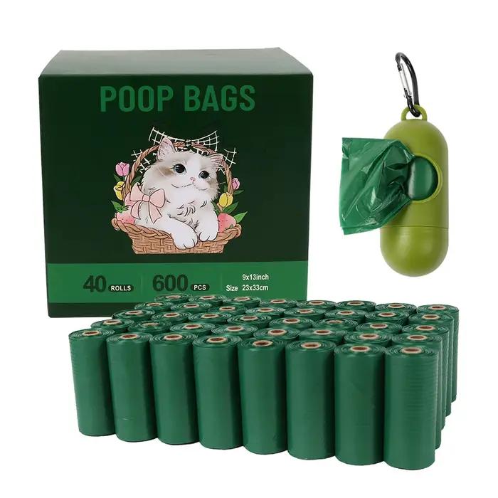 40 pièces/boîte dégradable EPI chien merde sac porte-sac poubelle pour animaux de compagnie en relief