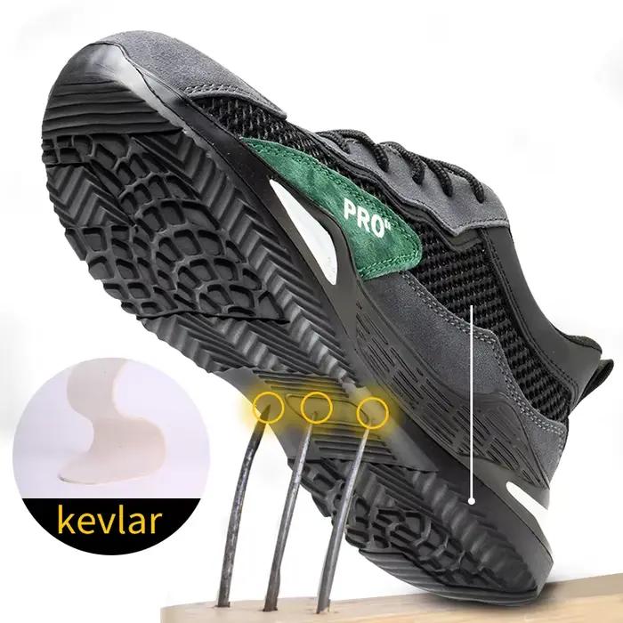 Bottes de sécurité légères avec embout en acier pour homme sécurité anti-perforation travail construction travailleurs