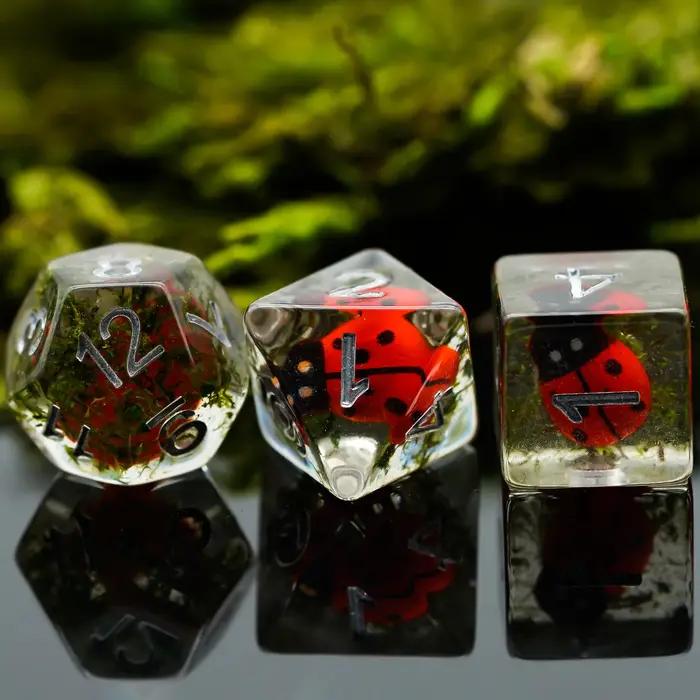 Cusdie animaux mignons DnD dés résine D4 D6 D8 D10 D % D12 D20 jeu de dés polyédriques pour D & D Pathfinder jeu de rôle Table jeux de société