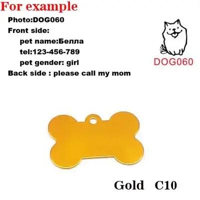 Lot de 2 étiquettes d'identification pour collier de chien et chat