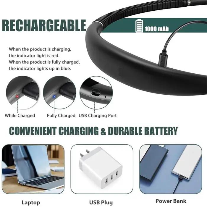 LED cou suspendu lumière mains libres cou lumière 3 niveaux lumière 3 températures Rechargeable USB
