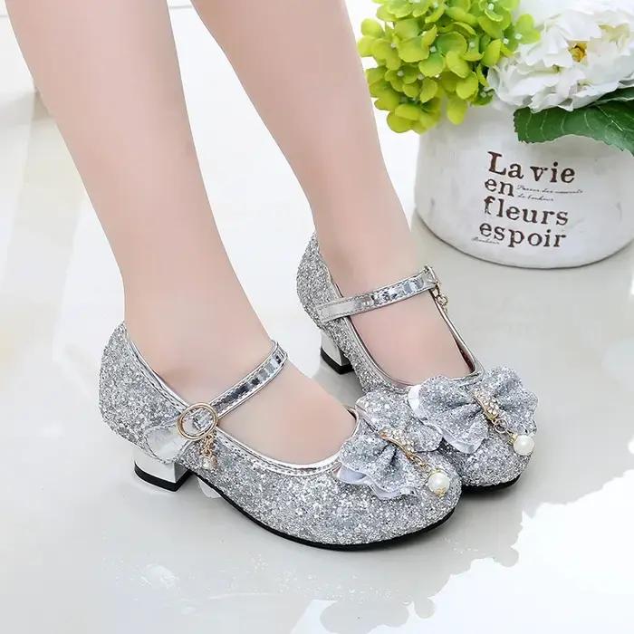 Chaussures de danse princesse à talons hauts pour filles