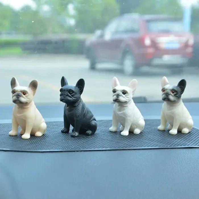 Mini poupées bouledogue français en résine