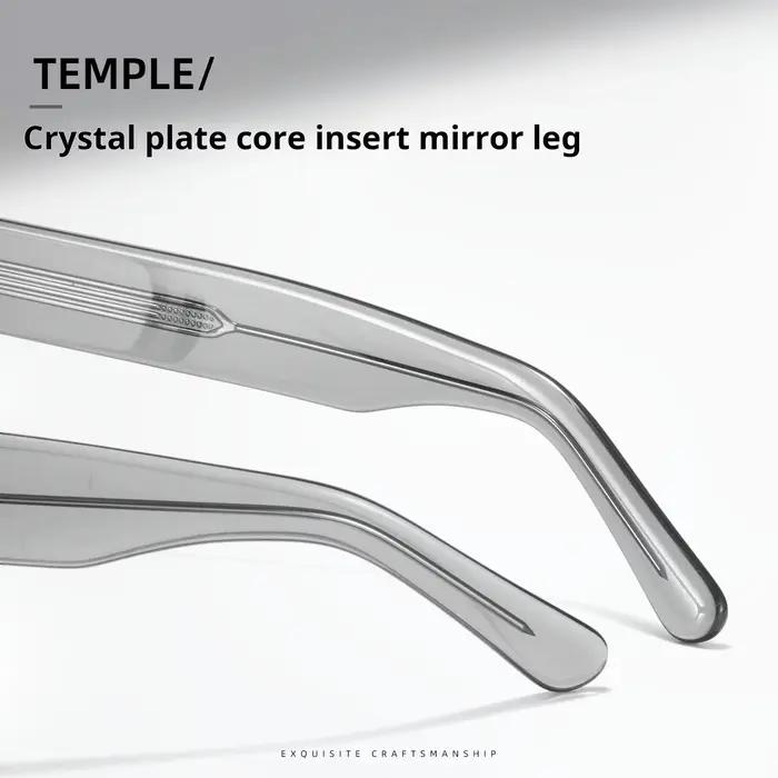 YIMARUILI mode rétro hommes lunettes carré grande taille acétate large-jante conception optique Pres