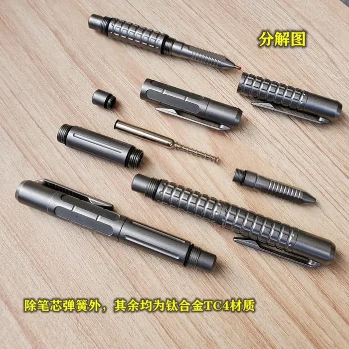 EDC – Mini stylo tactique en alliage de titane, avec écriture professionnelle, outils EDC portables
