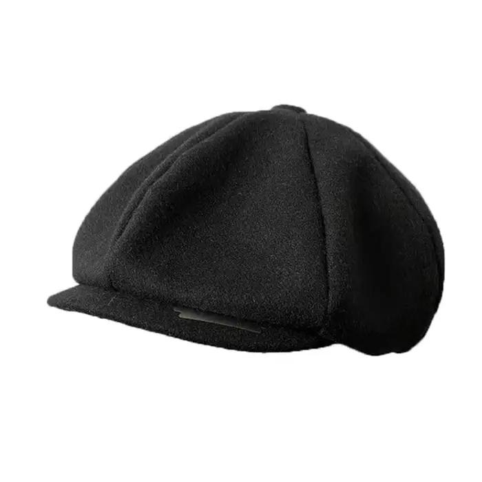 Casquettes de journal avec lame mode hommes laine mélange casquette plate Peaky chapeau conduite cha