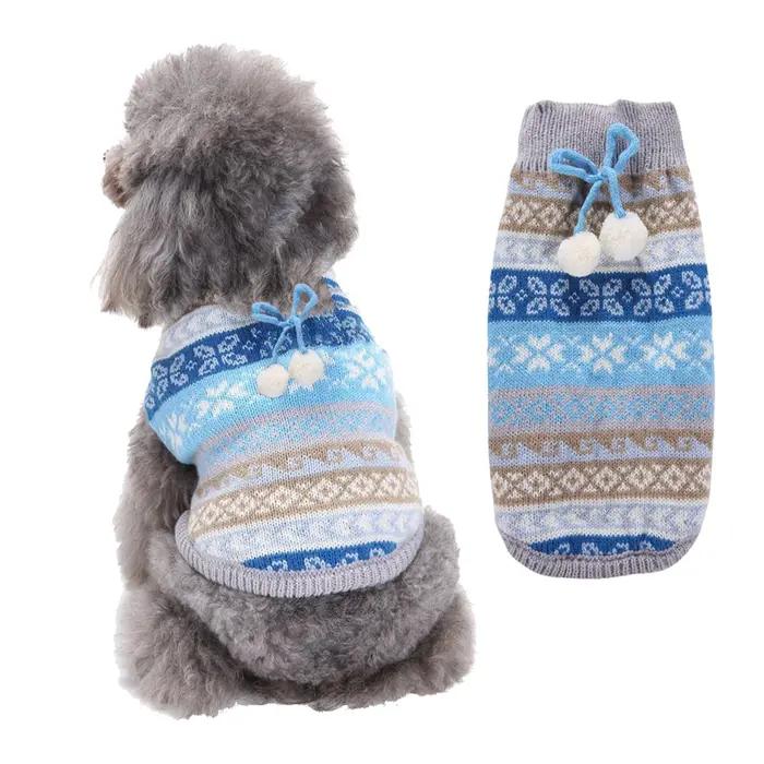 Pull de Noël pour petits chiens – Vêtements tricotés pour animaux de compagnie du Père