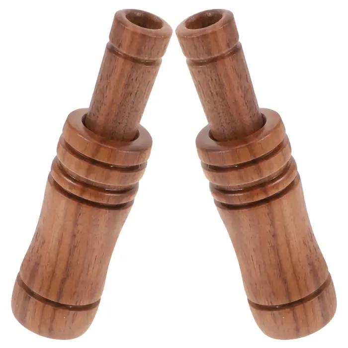 2 appeaux bois chasse oiseaux - Sifflets naturels pour canards et oies, signal survie urgence extérieur