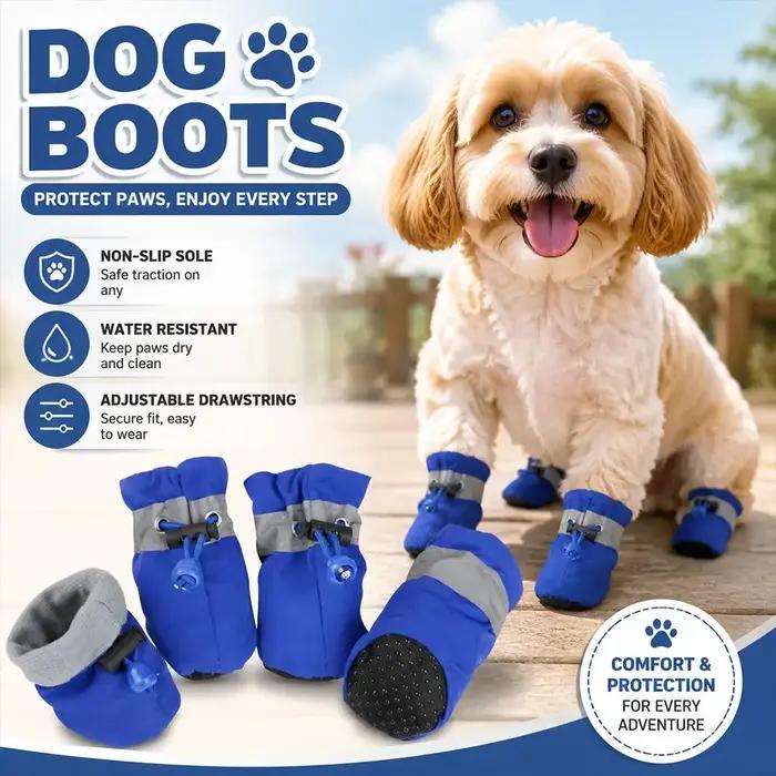 Bottes antidérapantes pour chiens, protection toute l'année, tissu pailleté, semelles caoutchouc antidérapantes, confort et sécurité pour chiens, occasions spéciales et quotidiennes