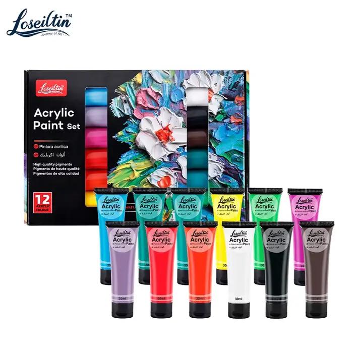Peinture acrylique pour peinture murale, 30ml, imperméable et résistante au soleil, matériaux de peinture pour étudiants en Art, Textile, Graffiti de bricolage